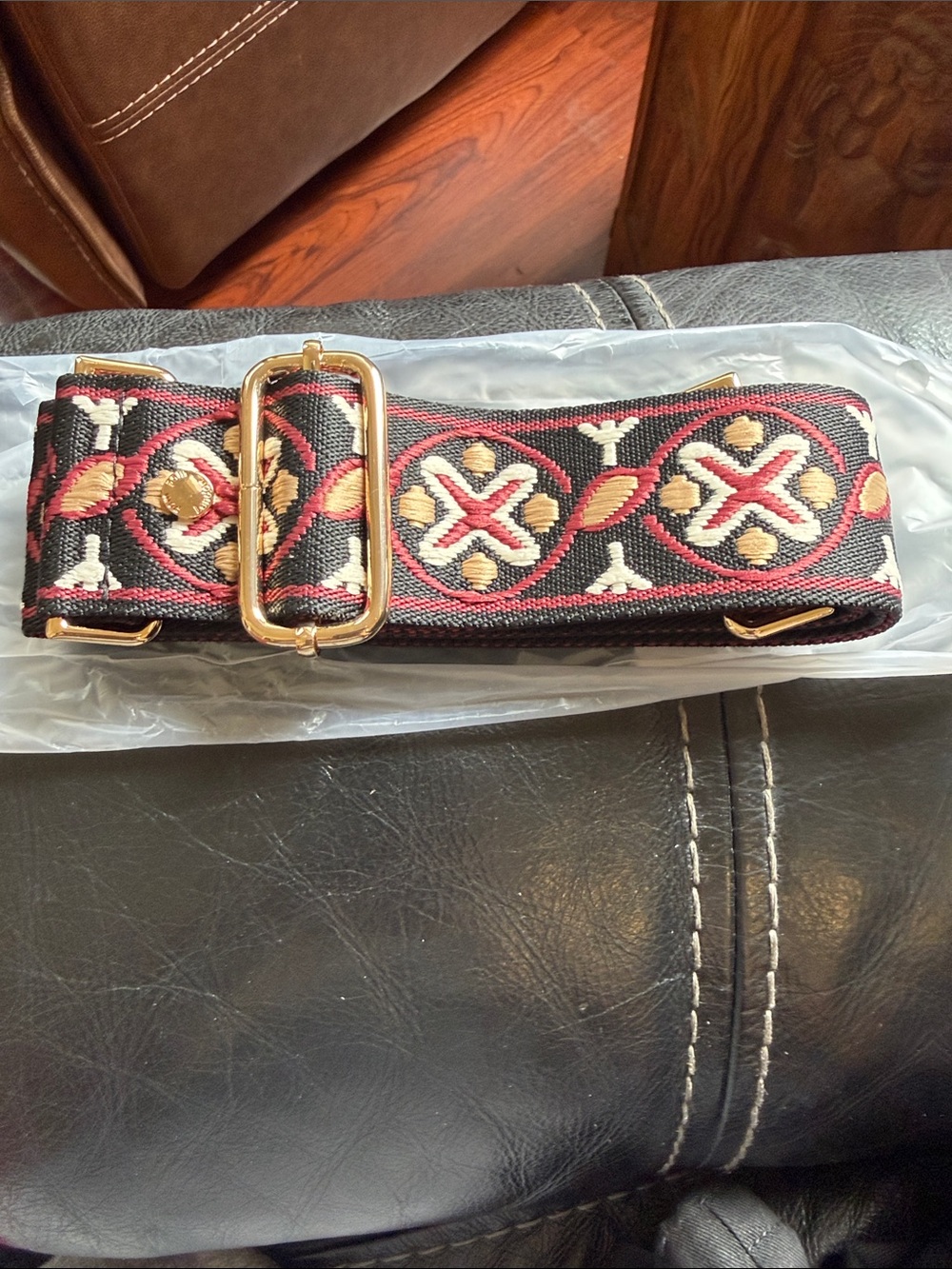 Burgundy Regal Weave Strap